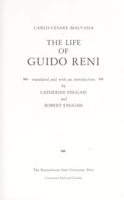 Cover of: The life of Guido Reni by Malvasia, Carlo Cesare conte