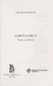 Cover of: García Lorca: pasaje a la habana