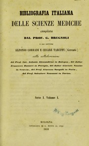 Cover of: Bibliografia italiana delle scienze mediche by Giovanni Brugnoli