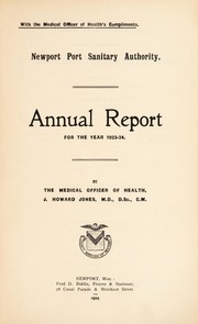 Cover of: [Report 1923-1924] | Newport (Wales). Port Health Authority