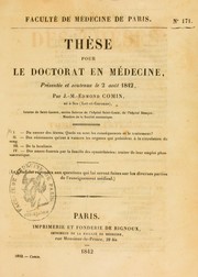 Cover of: Th©·se pour le doctorat en m©♭decine: pr©♭sent©♭e et soutenue le 2 ao© t 1842