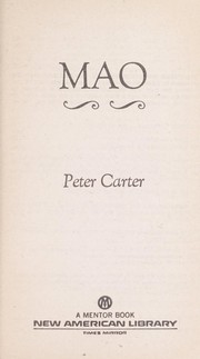 Cover of: Mao by Peter Carter, Peter Carter