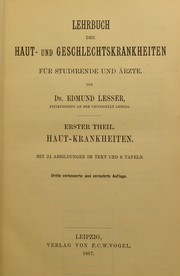 Cover of: Lehrbuch der Haut- und Geschlechtskrankheiten f©ơr Studirende und ©rzte