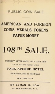 Cover of: Catalogue of American and foreign coins, medal, tokens and paper money ...