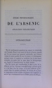 ©tude physiologique de l'arsenic by Jules Lolliot