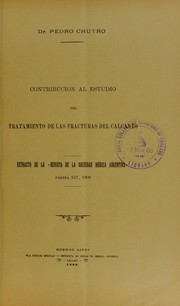 Cover of: Contribuci©đn al estudio del tratimento de las fracturas del calc©Łneo