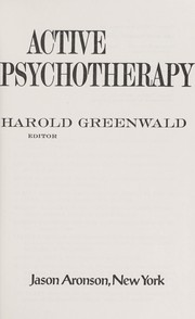 Cover of: Active psychotherapy.