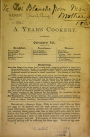 Cover of: [A year's cookery]