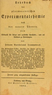 Cover of: Lehrbuch der pharmaceutischen Experimental-Chemie nach der neuern Theorie ...