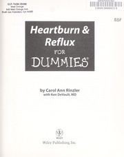 Heartburn & reflux for dummies by Carol Ann Rinzler, Ken, MD DeVault