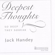 Cover of: Deepest thoughts : so deep they squeak