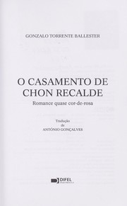 Cover of: O casamento de Chon Recalde: romance quase cor-de-rosa