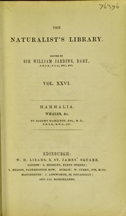 Cover of: [The natural history of the ordinary Cetacea or whales]