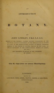 Cover of: An introduction to botany by John Lindley