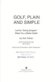 Golf, plain and simple by Don Trahan