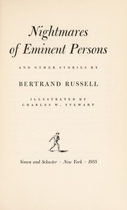 Cover of: Nightmares of eminent persons by Bertrand Russell