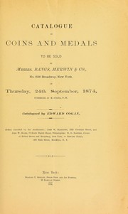 Cover of: Catalogue of coins and medals