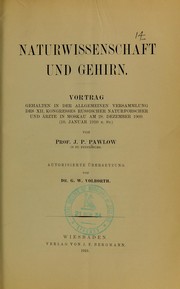 Cover of: Naturwissenschaft und Gehirn by Ivan Petrovich Pavlov