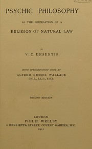 Cover of: Psychic Philosophy as the Foundation of a Religion of Natural Law