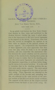 Sacral suspension of the uterus by John Van Doren Young