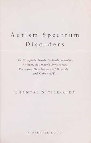 Autism Spectrum Disorders 2004 Edition Open Library