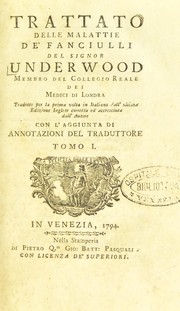 Cover of: Trattato delle malattie de' fanciulli