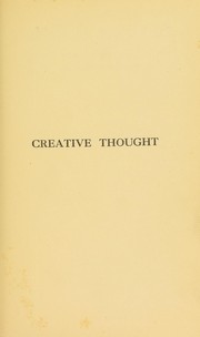 Cover of: Creative thought by W. J. Coldville