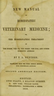 Cover of: New manual of hom¿opathic veterinary medicine, or, The hom¿opathic treatment of the horse, the ox, the sheep, the dog, and other domestic animals