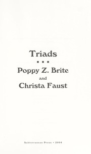 Cover of: Triads by Poppy Z. Brite