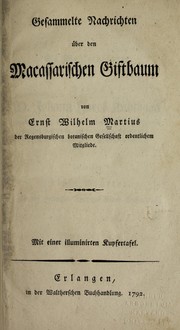 Cover of: Gesammelte Nachrichten u ber den macassarischen Giftbaum