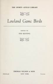 Cover of: Lowland game birds by 