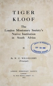 Cover of: Tiger Kloof by W. C. Willoughby