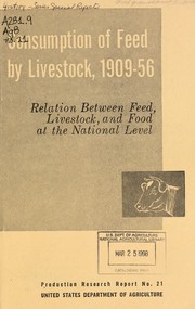 Cover of: Consumption of feed by livestock, 1909-56 by R. D. Jennings