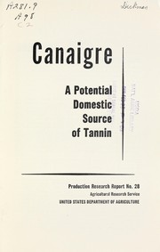 Canaigre by Norris W. Gilbert
