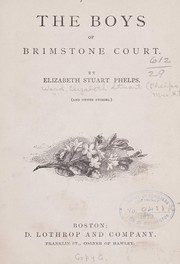 Cover of: The boys of Brimstone Court.