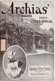 Cover of: Archias' 41st year: 1924 seed annual