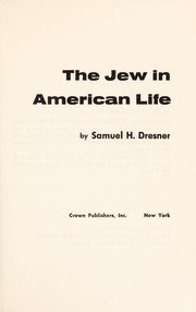 Cover of: The Jew in American life.