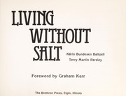 Cover of: Living without salt by Karin B. Baltzell