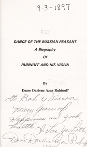 Cover of: Dance of the Russian peasant : a biography of Rubinoff and his violin by 