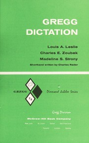 Cover of: Gregg dictation