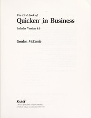 Cover of: The first book of Quicken in business: includes Version 4.0