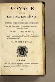 Voyage dans les deux Louisianes by Perrin du Lac M.