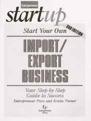 Cover of: Start your own import/export business