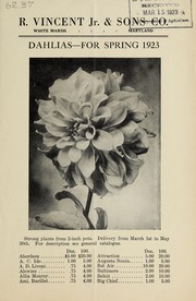 Cover of: Dahlias: for spring 1923