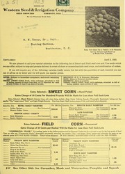 Cover of: Office of Western Seed & Irrigation Company [price list]: April 2, 1923