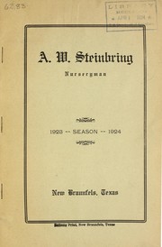 Season 1923-1924 [catalog] by A. W. Steinbring (Firm)