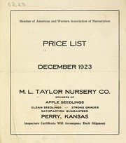 Cover of: Price list: December 1923