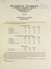 Cover of: [Price list of] citrus trees