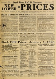 Cover of: Stark Bro's F.O.B. Nurseries: January 1, 1923 : new lower prices