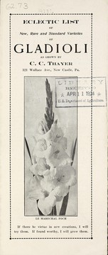 Cover of: Eclectic list of new, rare and standard varieties of gladioli